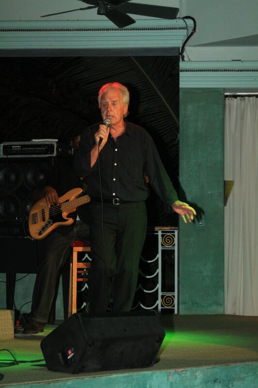 Singing on the stage